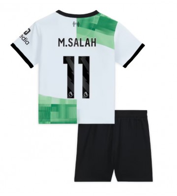 Liverpool Mohamed Salah #11 Bortaställ Barn 2023-24 Kortärmad (+ Korta byxor)